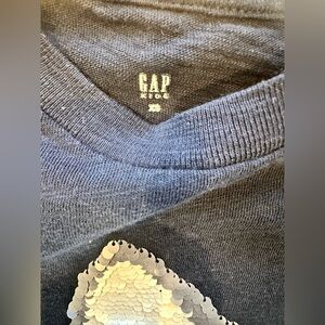 GAP Kids navy sequined shark t-shirt